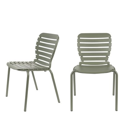 Lot de 2 chaises de jardin en métal- VONDEL ZUIVER