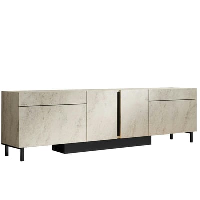 Meuble TV 180 cm, LED intégrées AURA PIER IMPORT