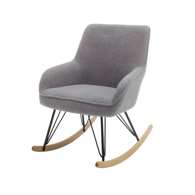 Fauteuil rocking chair bouclette TERRE DE NUIT