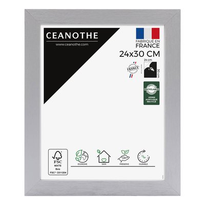 Cadre Photo 24x30 Cm Blanc Bois Reconstitué Fsc KARMA CEANOTHE