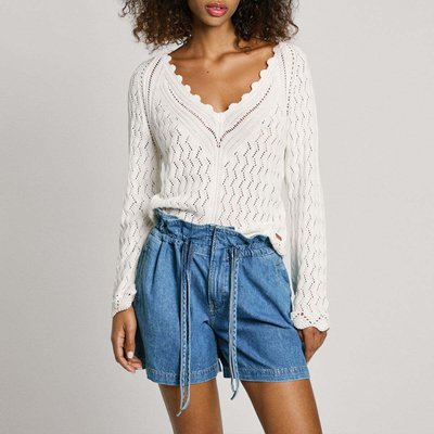 Pull-Over Ajouré Col En V PEPE JEANS