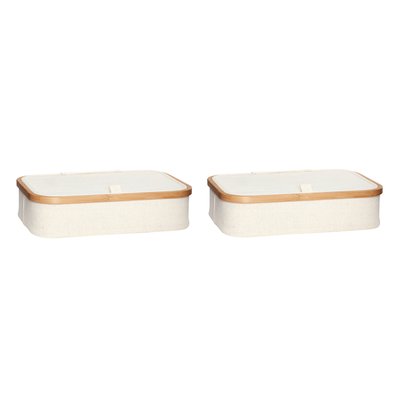 Boîtes de rangement (set de 2) ECRU HUBSCH