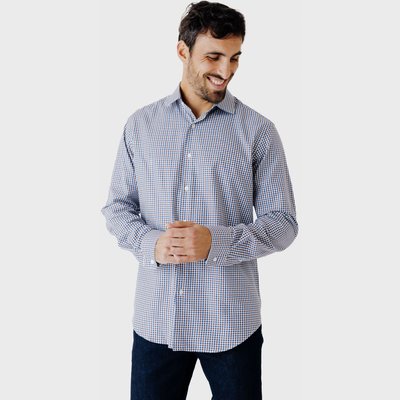 Chemise Regular fit à carreaux en twill de coton ACROSS