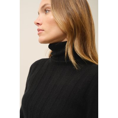 Pull Col Roulé Noir Serelith JUST CASHMERE