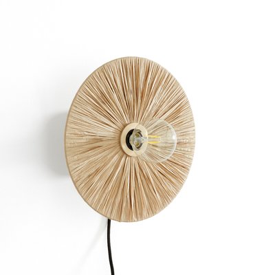 Rafita 30cm Diameter Round Raffia Wall Lamp LA REDOUTE INTERIEURS