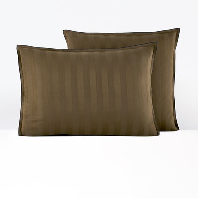 Federa per guanciale satin di cotone lavato, Victor a righe LA REDOUTE INTERIEURS