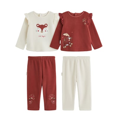 Lot de 2 pyjamas enfant 2 pièces en polaire Léa PETIT BEGUIN