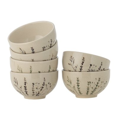 Bol petit déjeuner grès fleurs  Bea set de 6 BLOOMINGVILLE