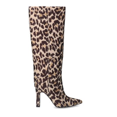 Bottes hautes léopard à talon SACHA