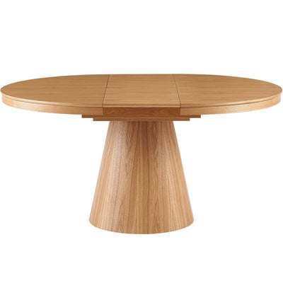 Table à manger ronde extensible 4/6 couverts effet Chêne - TRENTO HOMIFAB