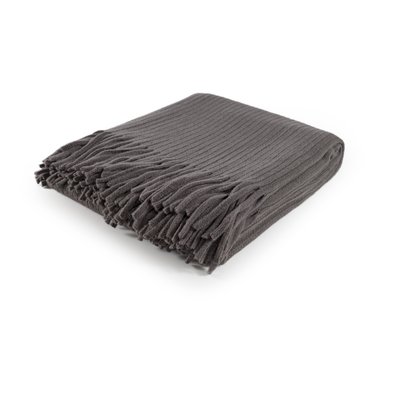 Plaid doux à franges LINEA MAGMA HEIMTEX