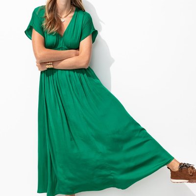 Robe longue en satin uni PROMOD