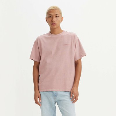Cotton Red Tab T-Shirt with Logo Embroidery and Crew Neck LEVI'S