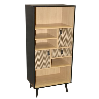 Bibliothèque contemporaine effet bois Chelsea URBAN LIVING