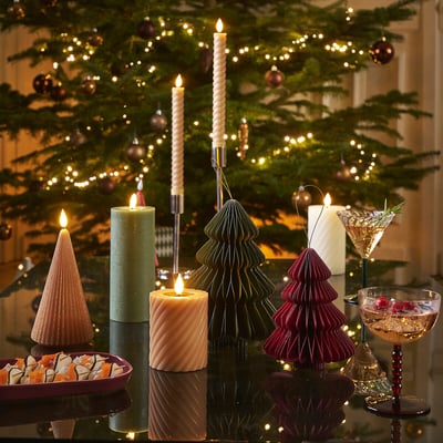 Set di 2 alberi di Natale pieghevoli, altezza 15 cm, CASPAR LA REDOUTE INTERIEURS