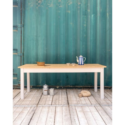 Grande table à manger en bois Romy N°1443 - Bon état DEBONGOUT