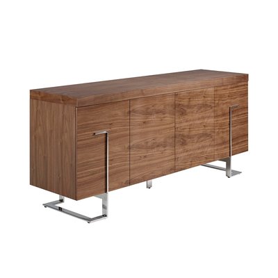 Buffet de noyer et acier chromé ANGEL CERDA