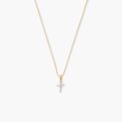 Collier pendentif croix strassée acier inoxydable BALABOOSTE