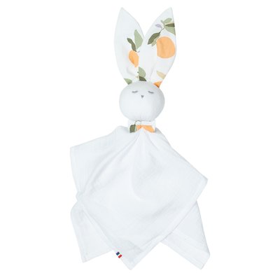 Doudou plat lapin en gaze de coton CLEM SEVIRA KIDS