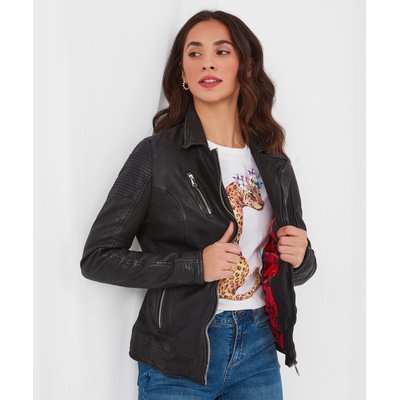 Blouson cuir vieilli La Redoute