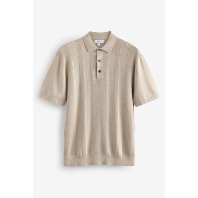 Polo standard texturée à motif vertical NEXT
