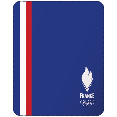 Plaid polaire imprimé, EQUIPE DE FRANCE OLYMPIQUE DRAPEAU PARIS 2024