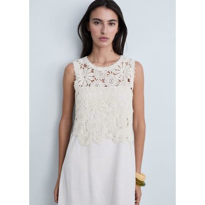 Robe midi haut crochet MANGO