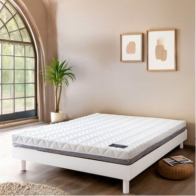 Ensemble matelas ferme mousse + Sommier kit adulte en bois massif - Tranquillité 2.0 TERRE DE NUIT