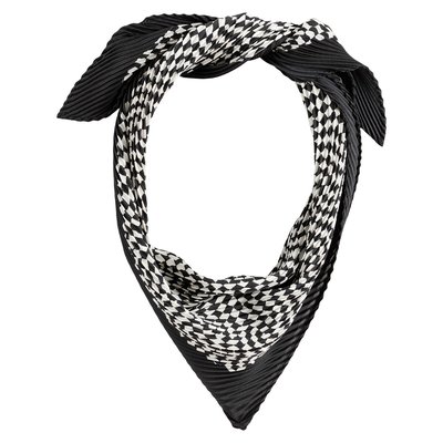 Foulard forme losange plissé imprimé damier LA REDOUTE COLLECTIONS