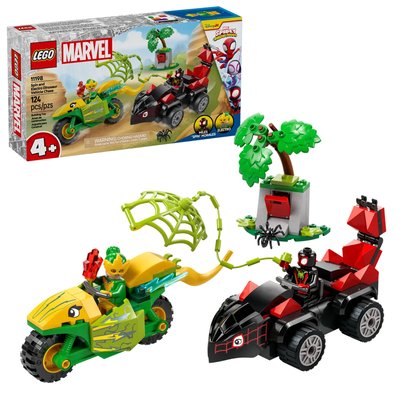 Marvel Course-poursuite entre Spin et Electro en dino-véhicules LEGO