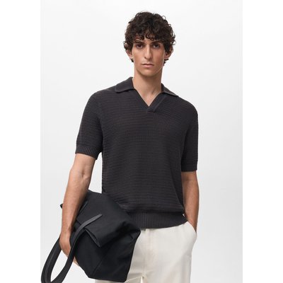 Polo coton en crochet MANGO MAN