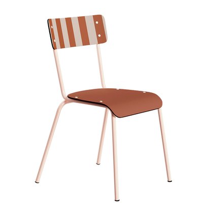 Chaise de salle à manger à rayures style vintage SUZIE LES GAMBETTES