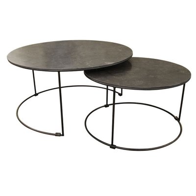Tables Basses Gigognes Rondes Plateau Pierre INTERIOR'S