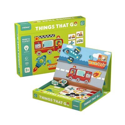 Coffret magnétique Transports 58 pcs MIDEER