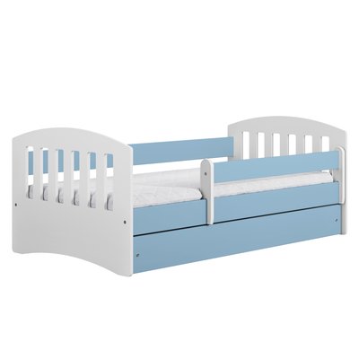 Lit Enfant à barrière 160x80cm avec tiroir et matelas inclus - CLASSIC KOCOT KIDS