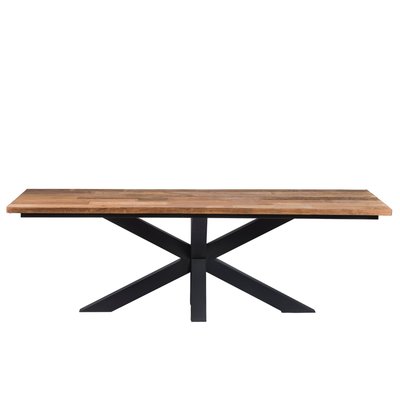 Table à manger rectangulaire en bois et métal L200 - LINAS HELLIN, DEPUIS 1862