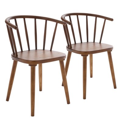 Lot de 2 chaises en bois d'orme, ALBAN OVIALA
