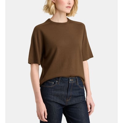 Pull elsa crop ample fluide en laine GALERIES LAFAYETTE