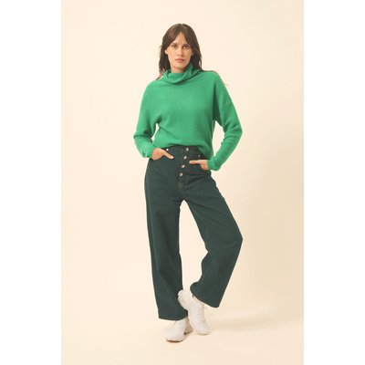 Pull Col Roulé Menthe Blantyre JUST CASHMERE
