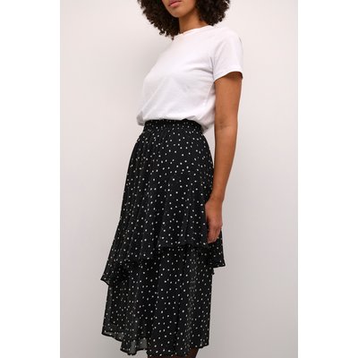 Jupe a pois noir et blanc La Redoute