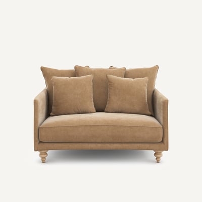 Canapé 2P velours stonewashed, Lazare AM.PM