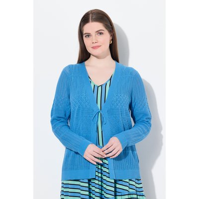 Cardigan, ajouré, col V, manches longues ULLA POPKEN