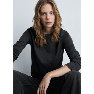 T-shirt fin col rond MANGO