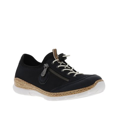 Baskets basses femme style casual marine avec des lacets élastiqués RIEKER