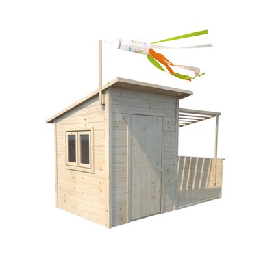 Cabane en bois enfant avec pergola SANTA BARBARA SOULET