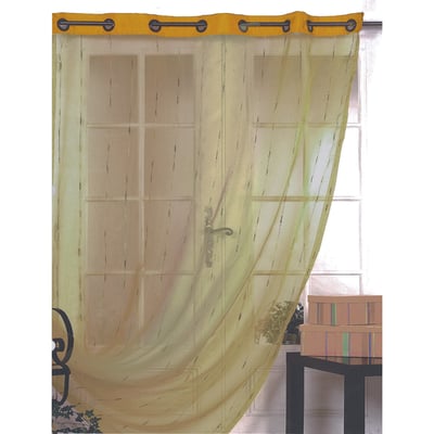 Voilage en Organza à Fines Rayures Brodées HOME MAISON