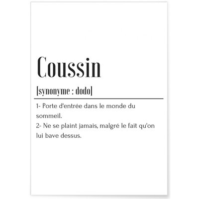 Affiche Définition Coussin L'AFFICHERIE