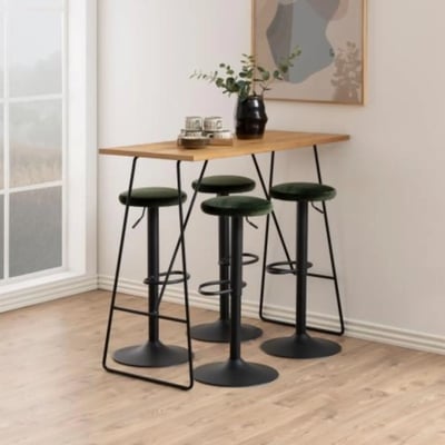 Tabourets de bar réglables et pivotants en velours (lot de 2) - MARCUS HELLIN, DEPUIS 1862