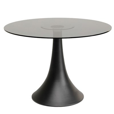 Table en verre fumé et aluminium, GRANDE POSSIBILITA KARE DESIGN