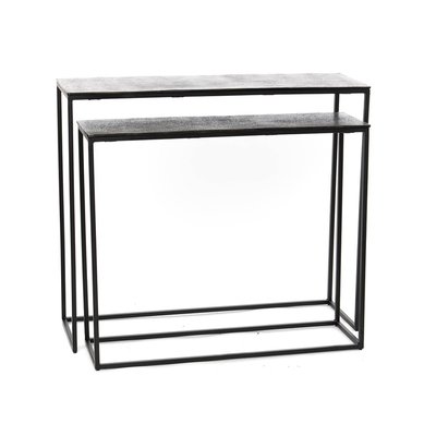 Lot de 2 Consoles Alu Silver AMADEUS